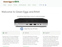 Tablet Screenshot of greeneggsandram.com